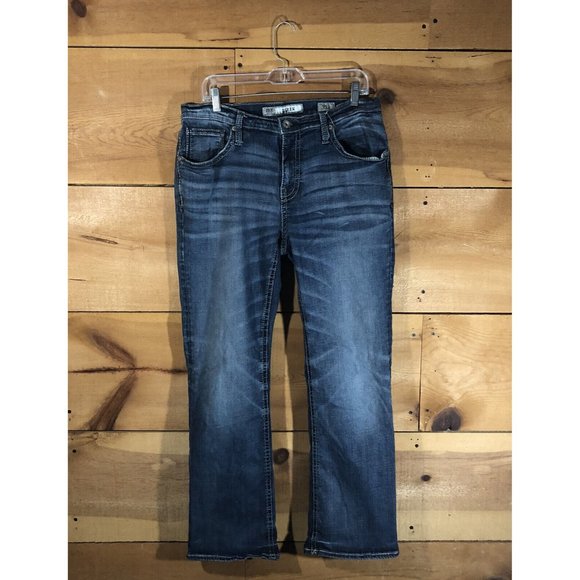 BKE Other - BKE Derek Jeans Mens Size 33x31 Distressed Medium Wash Stretch Blue White Stitch